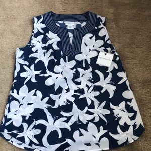 Blue Floral Tank
